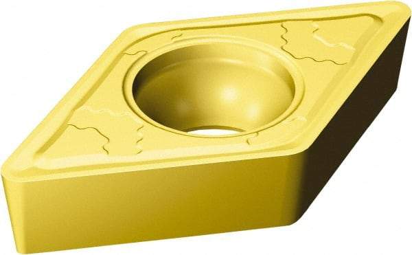 Sandvik Coromant - DCMT32.51 MMC Grade 2025 Carbide Turning Insert - TiCN/Al2O3/TiN Finish, 55° Diamond, 3/8" Inscr Circle, 5/32" Thick, 1/64" Corner Radius - Industrial Tool & Supply