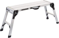 Louisville - 21" 1 Step Work Platform - Work Platform, 225 Lb Capacity, 21" Platform Height, 47-7/8" Base Width x 16-1/4" Base Depth, Aluminum - Industrial Tool & Supply