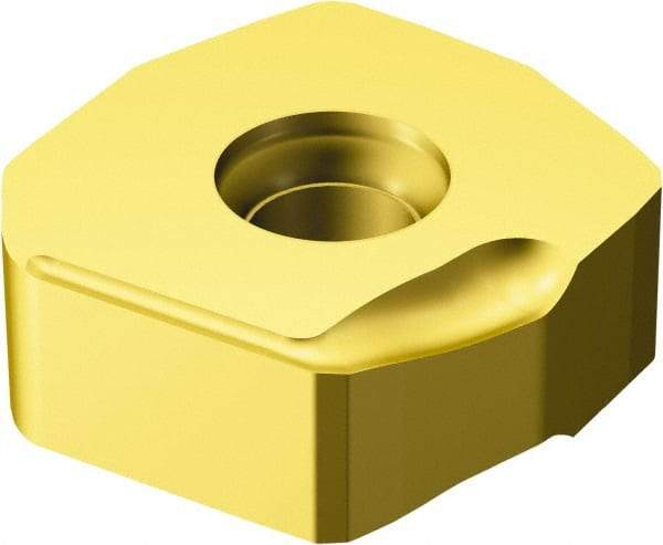 Sandvik Coromant - N3651505 KW8 Grade 1020 Carbide Milling Insert - TiAlN Finish, 5.66mm Thick, 15mm Inscribed Circle - Industrial Tool & Supply