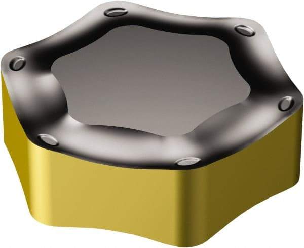 Sandvik Coromant - HNGX090520 KM Grade 3330 Carbide Milling Insert - TiCN/Al2O3/TiN Finish, 5.56mm Thick, 16.2mm Inscribed Circle - Industrial Tool & Supply