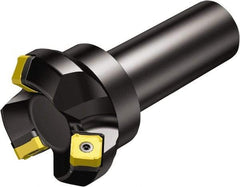 Sandvik Coromant - 50mm Cut Diam, 32mm Arbor Hole, 6mm Max Depth of Cut, 45° Indexable Chamfer & Angle Face Mill - 3 Inserts, 345R-13T5 Insert, Right Hand Cut, Series CoroMill 345 - Industrial Tool & Supply