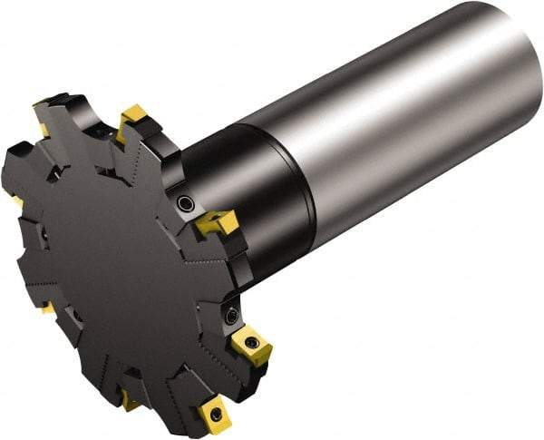 Sandvik Coromant - 32 Connection, 77mm Cutter Diam, 1.2598" Hole Diam, 6 Tooth Indexable Slotting Cutter - R331.52..Axx..L Toolholder, N331.1A-08 Insert, Right Hand Cutting Direction - Industrial Tool & Supply