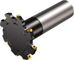 Sandvik Coromant - 42 Connection, 97mm Cutter Diam, 1.6535" Hole Diam, 8 Tooth Indexable Slotting Cutter - R331.52..Axx..L Toolholder, N331.1A-08 Insert, Right Hand Cutting Direction - Industrial Tool & Supply