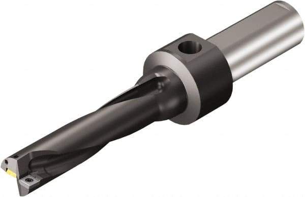 Sandvik Coromant - 171.4mm Max Drill Depth, 4xD, 42.85mm Diam, Indexable Insert Drill - 38.1mm Shank Diam, 1.5 Cylindrical Shank - Industrial Tool & Supply