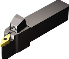 Sandvik Coromant - QS-TR-V..R/L..HP, Left Hand Cut, -3° Lead Angle, 25mm Shank Height x 25mm Shank Width, Neutral Rake Indexable Turning Toolholder - 128mm OAL, TR-VB1308 Insert Compatibility, Series CoroTurn TR - Industrial Tool & Supply