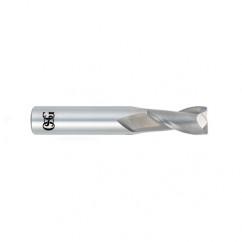 3/8 Dia. x 2-1/2 Overall Length 2-Flute .030 C/R Solid Carbide SE End Mill-Round Shank-Center Cutting-Uncoated - Industrial Tool & Supply