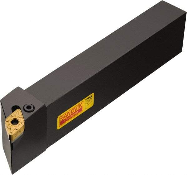 Sandvik Coromant - R/L171.35, Left Hand Cut, -3° Lead Angle, 40mm Shank Height x 25mm Shank Width, Negative Rake Indexable Turning Toolholder - 200mm OAL, DNMG 15 06 08, DNMG 442 Insert Compatibility, Series T-Max P - Industrial Tool & Supply
