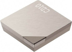 Sandvik Coromant - SPU421 FP Grade CD10 Polycrystalline Diamond (PCD) Turning Insert - Uncoated, 90° Square, 1/2" Inscr Circle, 1/8" Thick, 1/64" Corner Radius - Industrial Tool & Supply