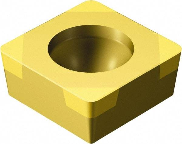 Sandvik Coromant - SCGW32.51 Grade 7525 CBN Turning Insert - TiN Finish, 90° Square, 3/8" Inscr Circle, 5/32" Thick, 1/64" Corner Radius - Industrial Tool & Supply