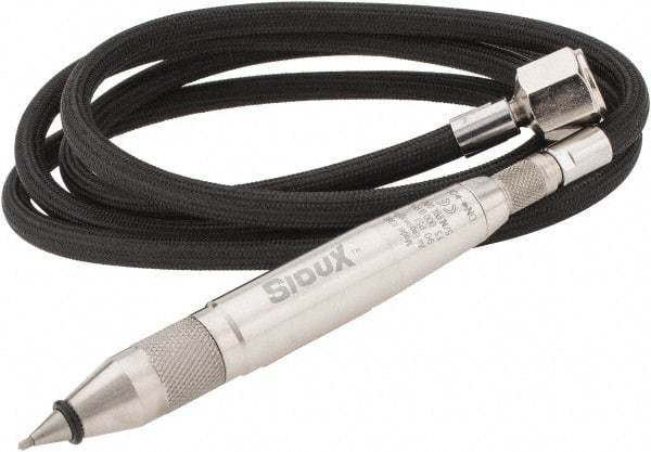 Sioux Tools - 13,000 BPM, 90 psi, 1/4 NPT Inlet, Air Engraving Pen - Includes 59" Hose - Industrial Tool & Supply