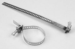 IDEAL TRIDON - SAE Size 72, 1-3/4 to 5" Diam, Stainless Steel Double Lock Hose Worm Drive Clamp - Material Grade 301 - Industrial Tool & Supply