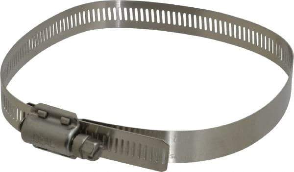 IDEAL TRIDON - SAE Size 80, 2-7/16 to 5-1/2" Diam, Stainless Steel Quick Engagement Hose Worm Drive Clamp - Material Grade 304 - Industrial Tool & Supply