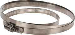 IDEAL TRIDON - SAE Size 318, 17-1/2 to 20-3/8" Diam, Stainless Steel Quick Engagement Hose Worm Drive Clamp - Material Grade 304 - Industrial Tool & Supply
