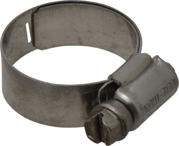 IDEAL TRIDON - SAE Size 12, 11/16 to 1-1/4" Diam, Stainless Steel Lined Worm Drive Clamp - Material Grade 316 - Industrial Tool & Supply