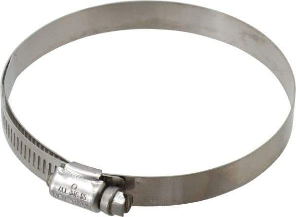 IDEAL TRIDON - SAE Size 56, 3-1/16 to 4" Diam, Stainless Steel Lined Worm Drive Clamp - Material Grade 316 - Industrial Tool & Supply