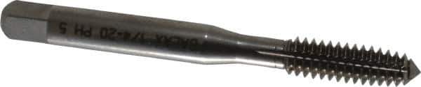 Balax - 1/4-20 UNC H5 Thread Limit Plug Thread Forming Tap - High Speed Steel, Bright Finish, 2-1/2" OAL, 1" Thread Length, Right Hand Thread, Series BXP - Exact Industrial Supply