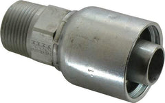 Parker - 1-11-1/2 Male NPTF Steel Hydraulic Hose Male Rigid Fitting - 6,500 psi, -16 Hose Size, 1" Hose Diam, Series 43 - Industrial Tool & Supply