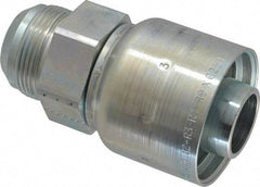 Parker - 1-5/8-12 Male JIC 37D Flare Steel Hydraulic Hose Male Rigid Fitting - -20 Hose Size, 1 1/4" Hose Diam, Series 43 - Industrial Tool & Supply