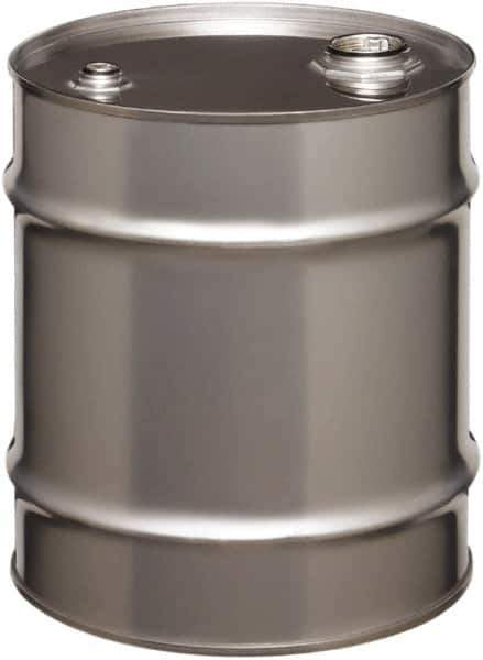 Made in USA - 10 Gallon Cylindrical Stainless Steel Tight Head Drum - 17" High x 14" Diam - Industrial Tool & Supply