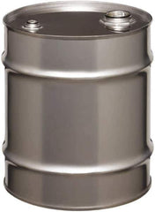 Made in USA - 10 Gallon Cylindrical Stainless Steel Tight Head Drum - 17" High x 14" Diam - Industrial Tool & Supply