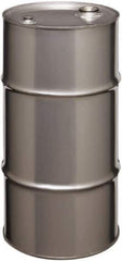 Made in USA - 16 Gallon Cylindrical Stainless Steel Tight Head Drum - 27" High x 14" Diam - Industrial Tool & Supply
