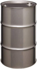 Made in USA - 30 Gallon Cylindrical Stainless Steel Tight Head Drum - 27-1/2" High x 18-1/4" Diam - Industrial Tool & Supply