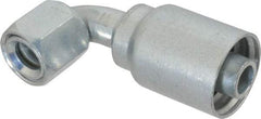 Parker - 7/8-14 Female JIC Steel Hydraulic Hose Female JIC Swivel & 90° Elbow & Short Drop - -10 Hose Size, 5/8" Hose Diam, Series 43 - Industrial Tool & Supply