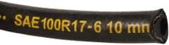 Parker - -6 Hose Size, 3/8" ID, 3,000 psi Work Pressure Hydraulic Hose - 2-1/2" Radius, Synthetic Rubber, -40°F to 212°F - Industrial Tool & Supply