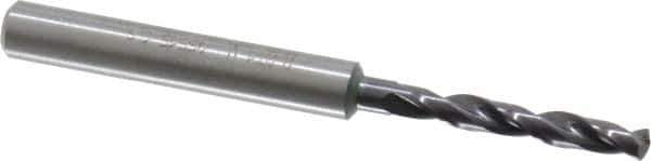 Guhring - 3.6mm 140° Solid Carbide Jobber Drill - FIREX Finish, Right Hand Cut, Spiral Flute, Straight Shank, 66mm OAL, SU Point - Industrial Tool & Supply