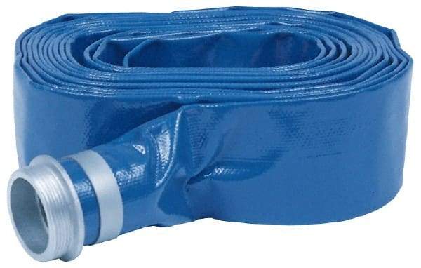 Value Collection - -10 to 150°F, 6" Inside x 6-1/8" Outside Diam, PVC Liquid Suction & Discharge Hose - Blue, 20' Long, 45 psi Working & 135 psi Brust Pressure - Industrial Tool & Supply