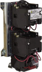 Square D - 110 Coil VAC at 50 Hz, 120 Coil VAC at 60 Hz, 27 Amp, NEMA Size 1, Reversible Open Enclosure NEMA Motor Starter - 3 Phase hp: 10 at 460 VAC, 10 at 575 VAC, 7-1/2 at 200 VAC, 7-1/2 at 230 VAC - Industrial Tool & Supply