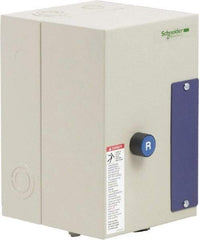 Schneider Electric - 9 Amp, 24 Coil VAC, Nonreversible Enclosed IEC Motor Starter - 1 Phase Hp: 0.3 at 120 VAC, 1 at 240 VAC, 3 Phase Hp: 2 at 208 VAC, 2 at 230 VAC, 5 at 460 VAC, 7.5 at 575 VAC - Industrial Tool & Supply