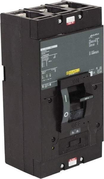 Square D - 350 Amp, 600 V, 3 Pole, Panel Mount Molded Case Circuit Breaker - Magnetic Trip, Multiple Breaking Capacity Ratings - Industrial Tool & Supply