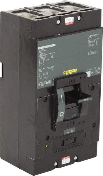 Square D - 300 Amp, 600 V, 3 Pole, Panel Mount Molded Case Circuit Breaker - Thermal Magnetic Trip, Multiple Breaking Capacity Ratings - Industrial Tool & Supply