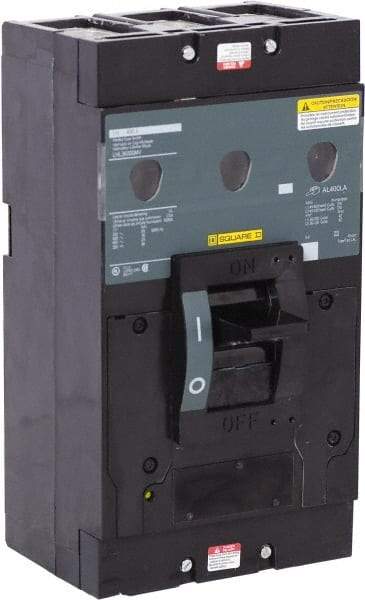 Square D - 400 Amp, 600 V, 3 Pole, Panel Mount Molded Case Circuit Breaker - Thermal Magnetic Trip, Multiple Breaking Capacity Ratings - Industrial Tool & Supply