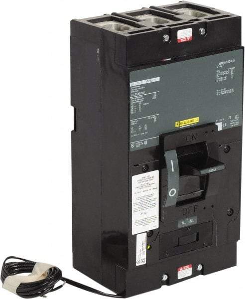 Square D - 350 Amp, 600 V, 3 Pole, Panel Mount Molded Case Circuit Breaker - Thermal Magnetic Trip, Multiple Breaking Capacity Ratings - Industrial Tool & Supply