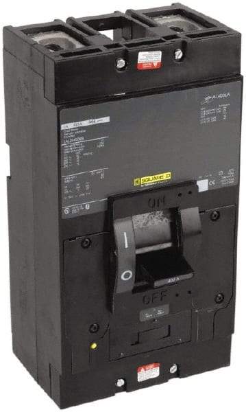 Square D - 400 Amp, 600 V, 2 Pole, Panel Mount Molded Case Circuit Breaker - Thermal Magnetic Trip, Multiple Breaking Capacity Ratings - Industrial Tool & Supply