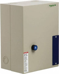 Schneider Electric - 3 Pole, 65 Amp, 120 Coil VAC, Nonreversible Enclosed IEC Motor Starter - 1 Phase Hp: 10 at 240 VAC, 5 at 120 VAC, 3 Phase Hp: 20 at 208 VAC, 20 at 230 VAC, 40 at 460 VAC, 50 at 575 VAC - Industrial Tool & Supply