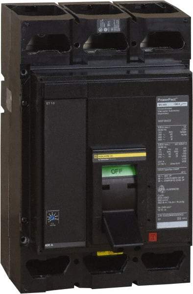 Square D - 800 Amp, 600 V, 3 Pole, Panel Mount Molded Case Circuit Breaker - Multiple Breaking Capacity Ratings - Industrial Tool & Supply