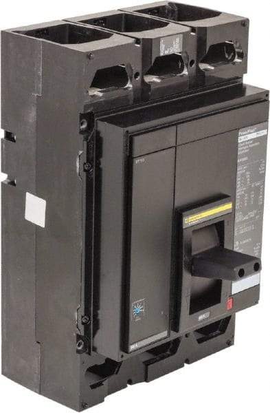 Square D - 600 Amp, 600 V, 3 Pole, Panel Mount Molded Case Circuit Breaker - Multiple Breaking Capacity Ratings - Industrial Tool & Supply