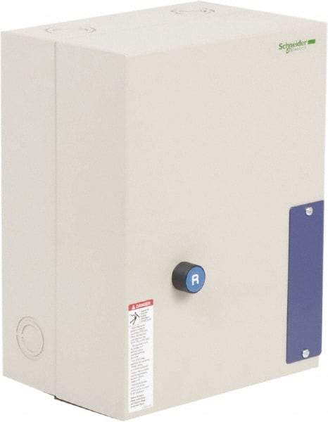 Schneider Electric - 3 Pole, 80 Amp, 120 Coil VAC, Nonreversible Enclosed IEC Motor Starter - 1 Phase Hp: 15 at 240 VAC, 7.5 at 120 VAC, 3 Phase Hp: 25 at 208 VAC, 30 at 230 VAC, 60 at 460 VAC, 60 at 575 VAC - Industrial Tool & Supply