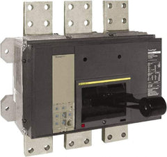 Square D - 1200 Amp, 600 VAC, 3 Pole, Panel Mount Molded Case Circuit Breaker - Electronic Trip, Multiple Breaking Capacity Ratings, 3/0 AWG - Industrial Tool & Supply