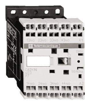 Schneider Electric - 2NC/2NO, 24 VAC at 50/60 Hz Control Relay - 17 V - Industrial Tool & Supply