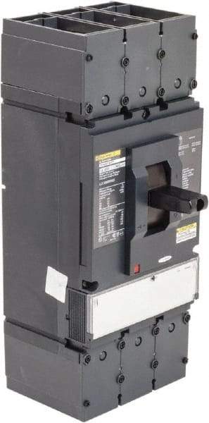 Square D - 600 Volt, 600 Amp, Automatic Molded Case Switch - 3 Pole, 100 at 480 VAC, 125 at 240 VAC, 50 at 600 VAC kA Interrupting Rating, Line/Load Lug Connection - Industrial Tool & Supply