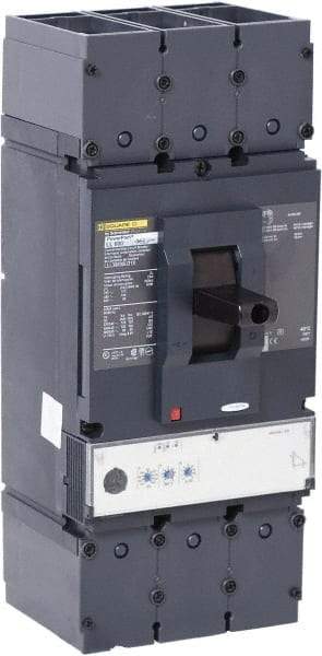 Square D - 600 Amp, 600 VAC, 3 Pole, Panel Mount Molded Case Circuit Breaker - Electronic Trip, Multiple Breaking Capacity Ratings, 2 AWG - Industrial Tool & Supply