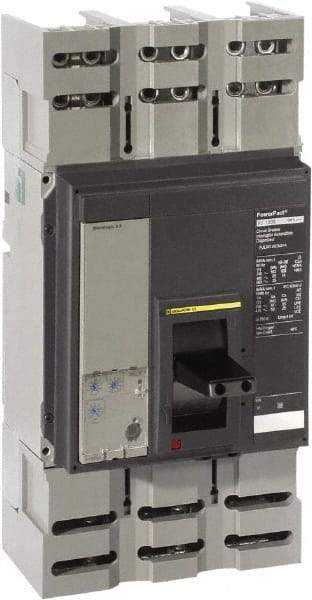 Square D - 1200 Amp, 600 VAC, 3 Pole, Panel Mount Molded Case Circuit Breaker - Electronic Trip, Multiple Breaking Capacity Ratings, 3/0 AWG - Industrial Tool & Supply
