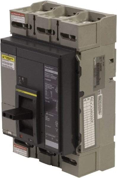 Square D - 600 Amp, 600 VAC, 3 Pole, Plug In Molded Case Circuit Breaker - Electronic Trip, 3/0 AWG - Industrial Tool & Supply
