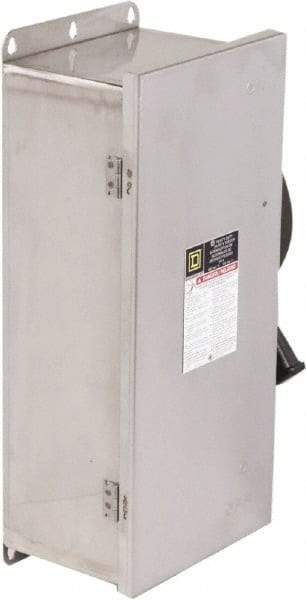 Square D - 100 Amp, 600 VAC/VDC, 3 Pole Nonfused Safety Switch - NEMA 12, 3, 3R, 4 & 4X, 40 hp at 600 VAC, 50 hp at 600 VDC (Single Phase), 100 hp at 600 VAC, 50 hp at 600 VDC (Triple Phase), ST Contact Form - Industrial Tool & Supply