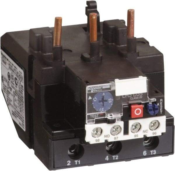 Schneider Electric - 37 to 50 Amp, 690 VAC, Thermal IEC Overload Relay - Trip Class 20, For Use with LC1D80 and LC1D95 - Industrial Tool & Supply