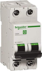 Schneider Electric - 10 Amp, 440 VAC, 2 Pole, DIN Rail Mounted Miniature Circuit Breaker - Magnetic Trip, Multiple Breaking Capacity Ratings, 18-4 AWG, 76mm Deep x 81mm High x 36mm Wide - Industrial Tool & Supply
